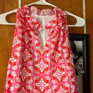 PINK AND WHITE MAXI WITH POCKETS